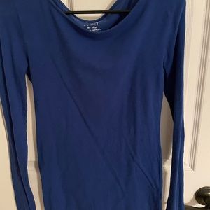J. Crew long sleeved tee in royal blue, size small